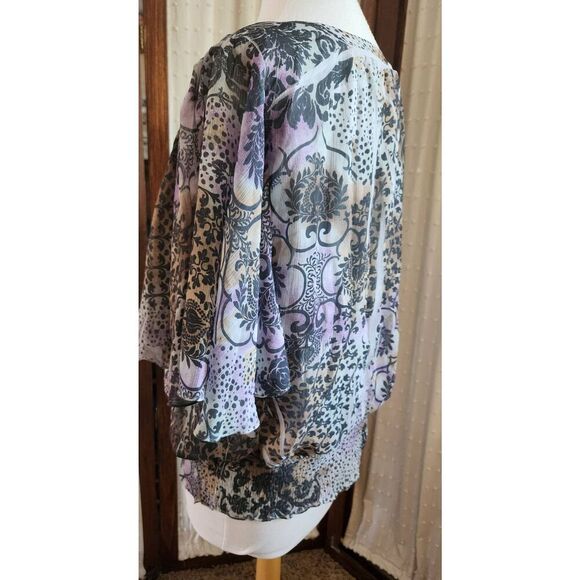 f2 Cato Woman's green pattern blouse - Picture 8 of 12